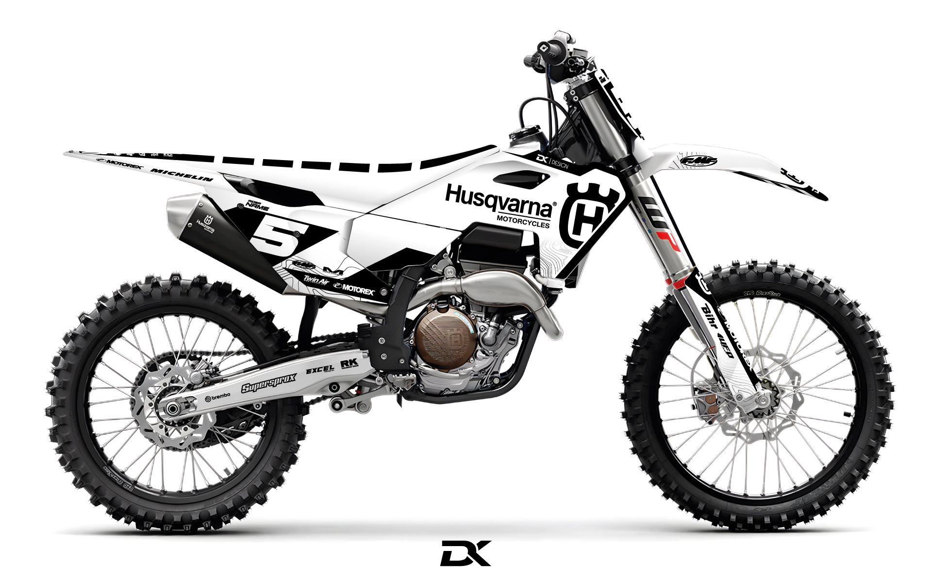 Kit Déco Husqvarna 450 FC Blanc