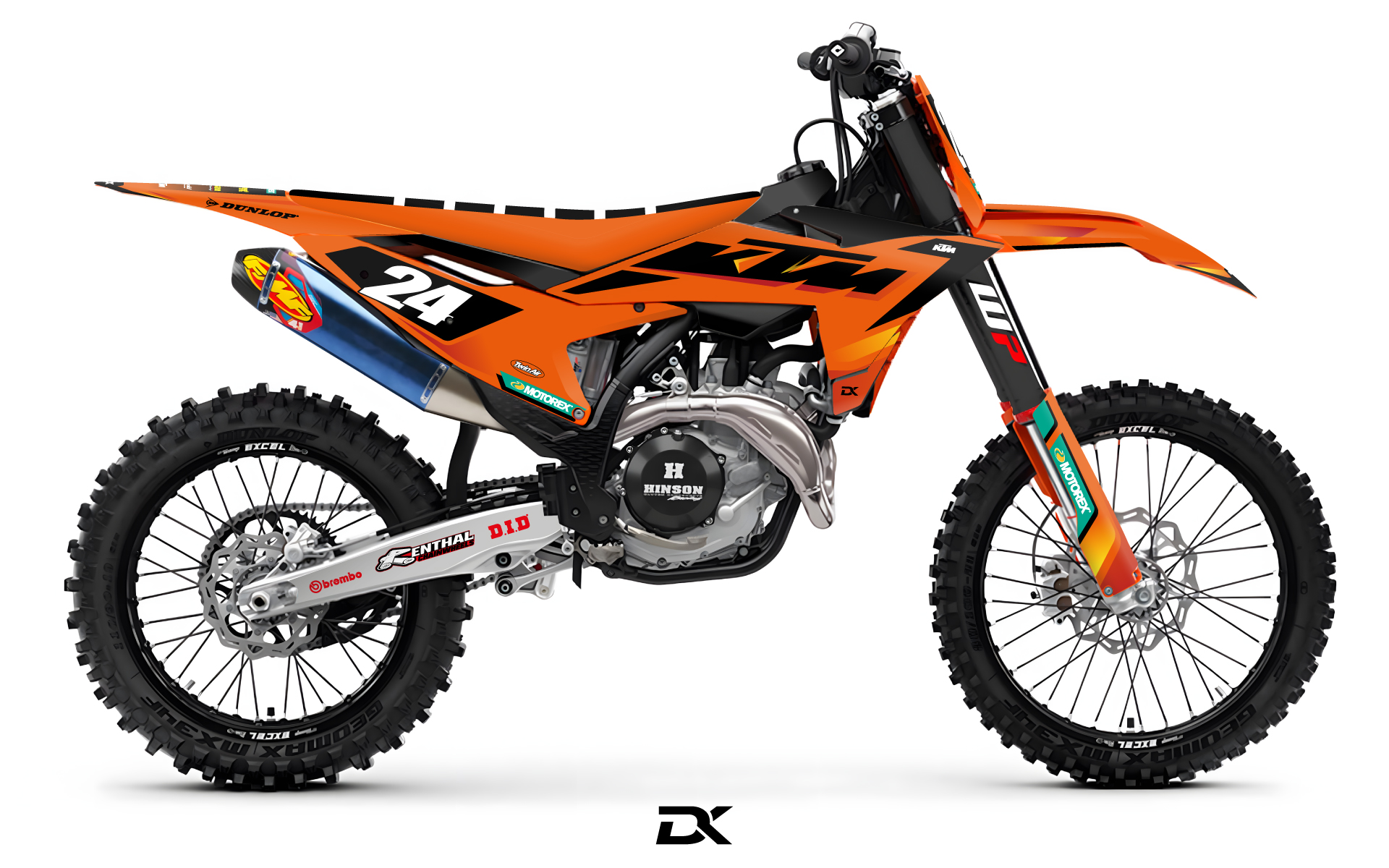 KIT DECO KTM ORIGINE 450 SXF ORANGE