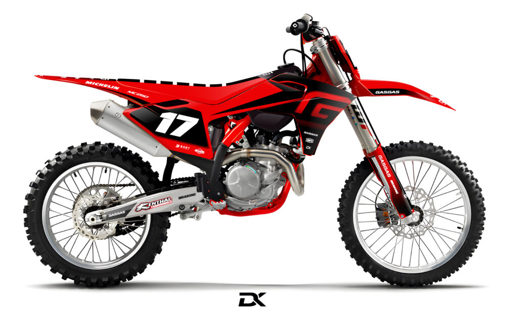Kit Déco Motocross GasGas 250 MCF Rouge