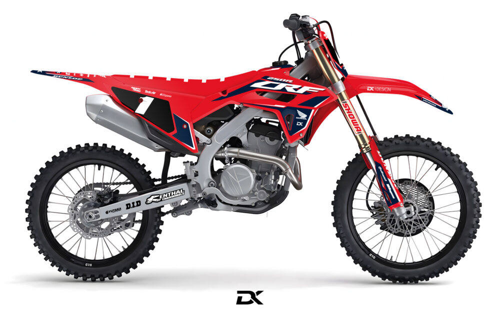 KIT DECO HONDA ZYMBO 250 CRF ROUGE