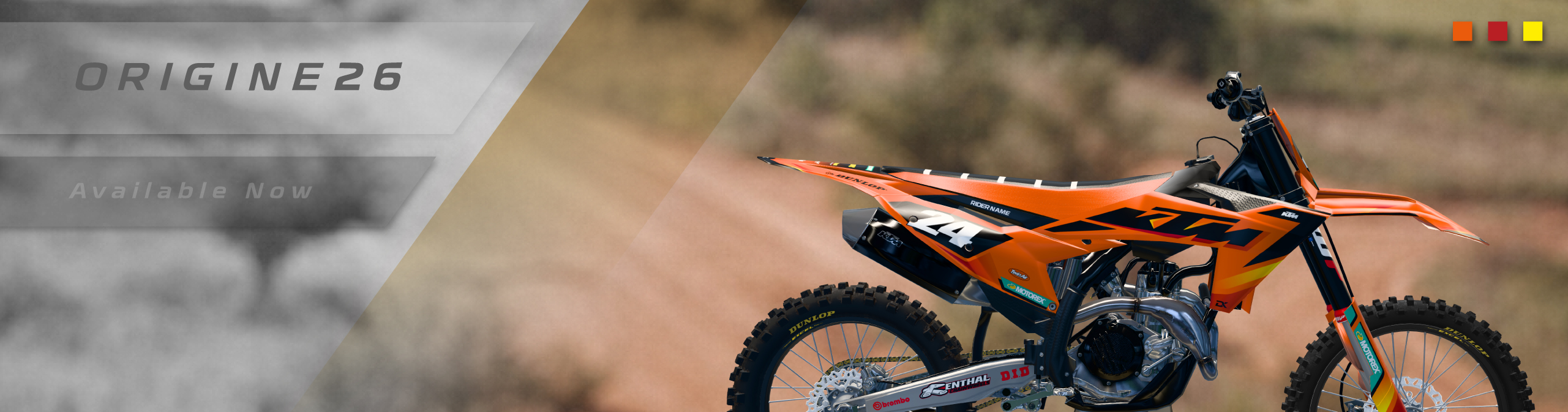 Slider KIT DECO KTM ORIGINE 450 SXF ORANGE