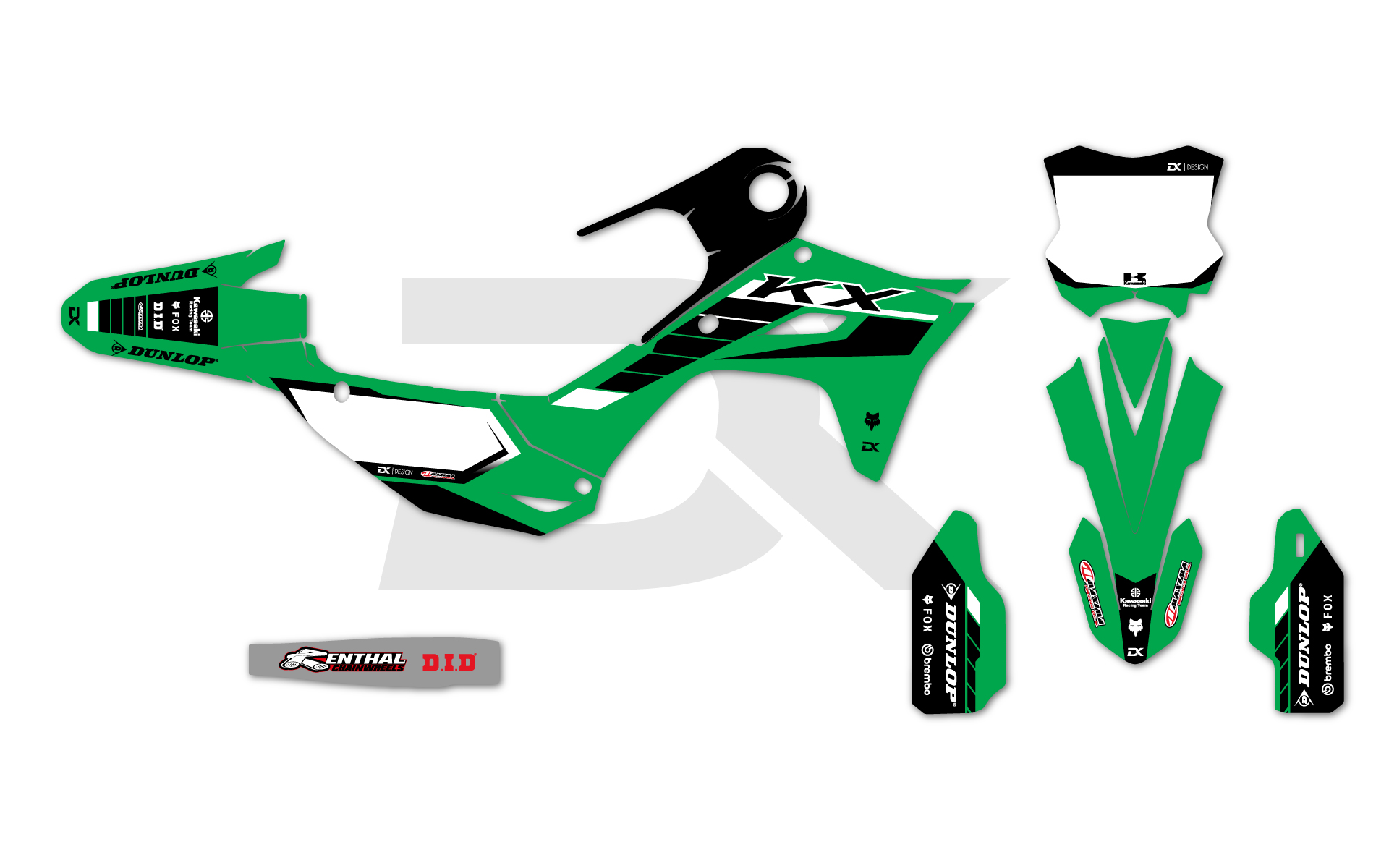 Kit Déco Origine 450 KXF Vert