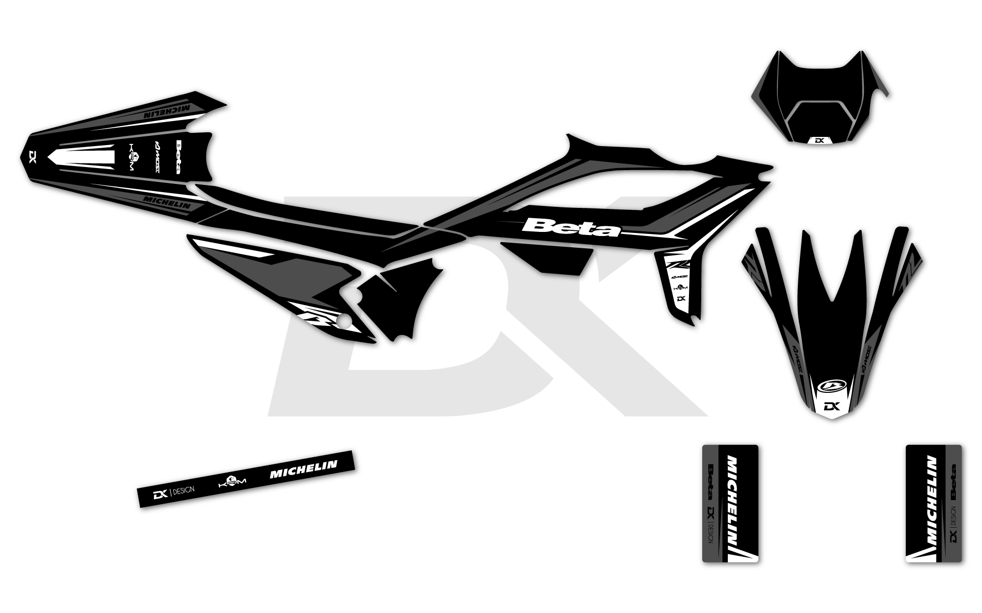 Kit déco 50cc Beta Axis Gris