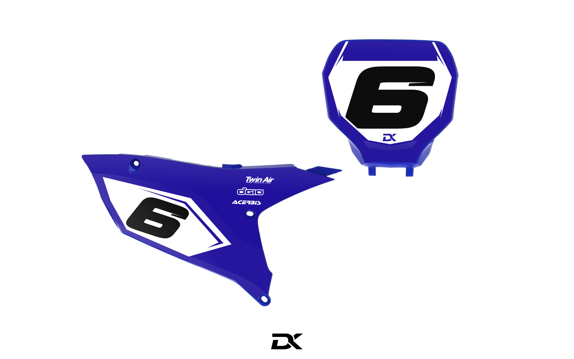 Kit fond de plaques 450 yzf 2023 - 2025 Kaze Bleu