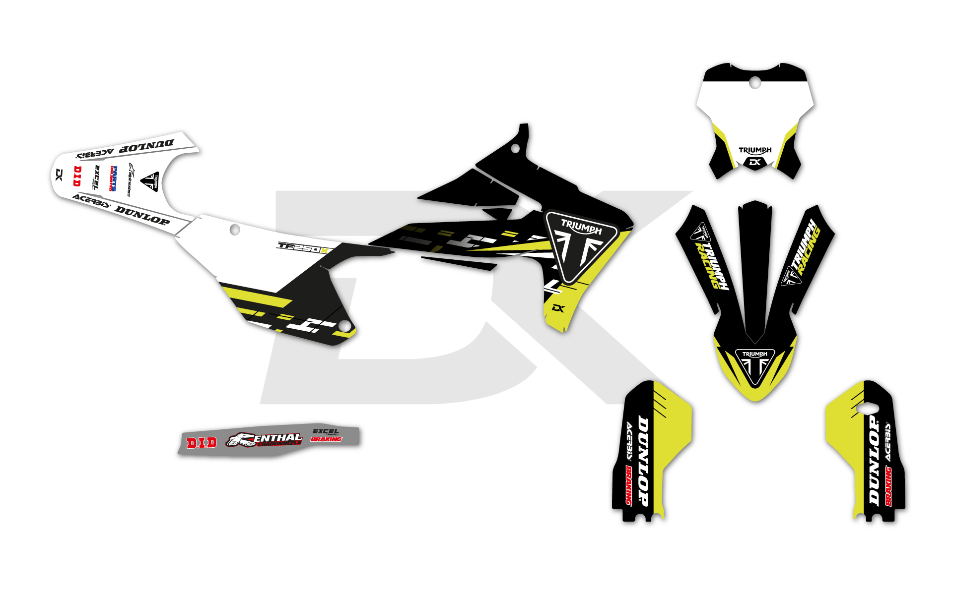 KIT DECO TFX 450 / 250 APEX NOIR