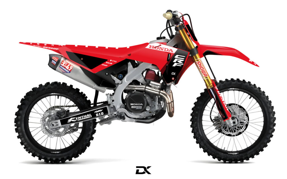 KIT DECO HONDA 250 CRF ROUGE