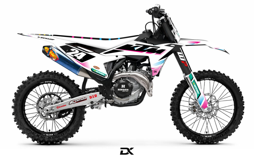 KIT DECO KTM ORIGINE 450 SXF BLANC
