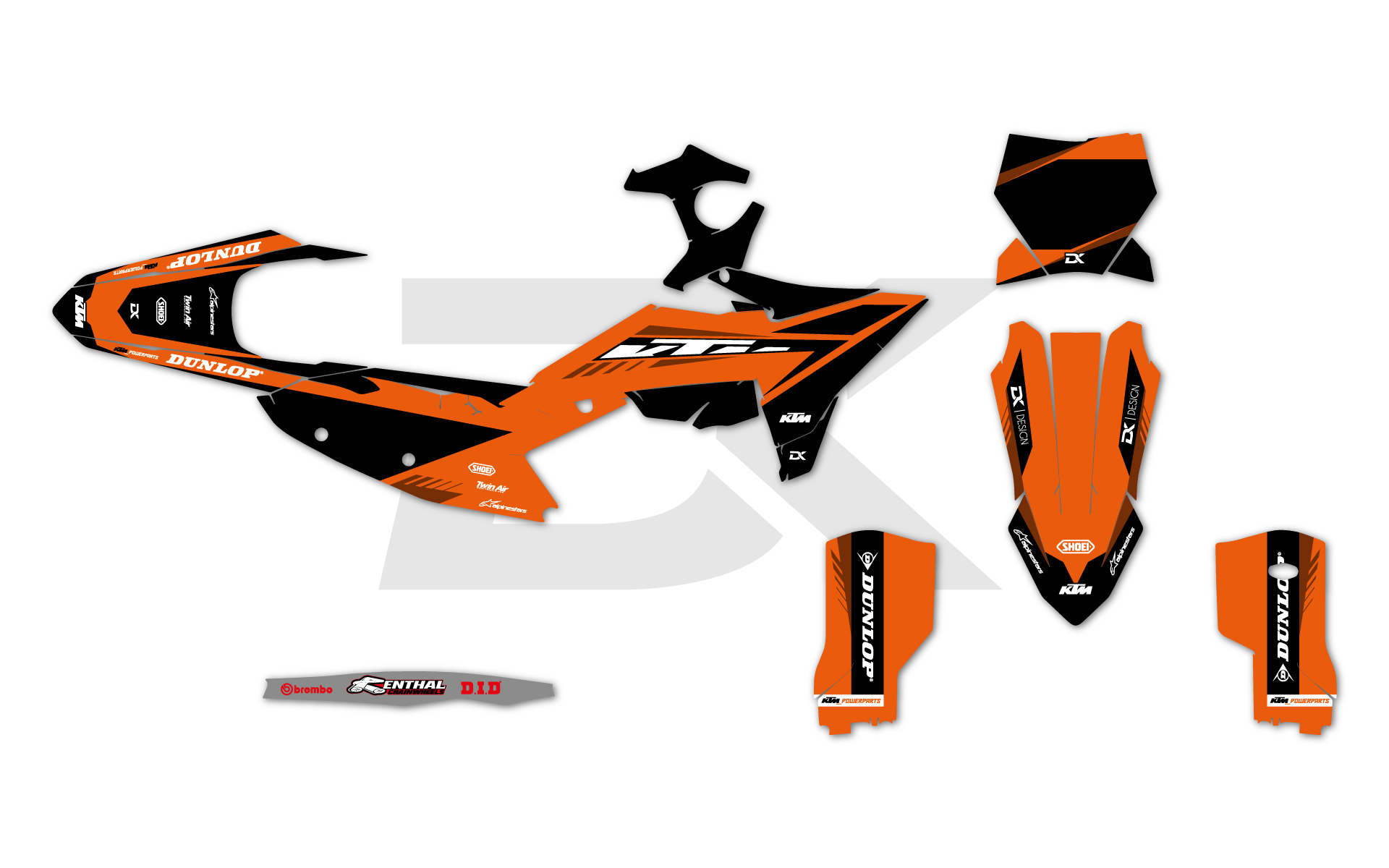 KIT DECO KTM SX / SXF ORANGE FAST LINE