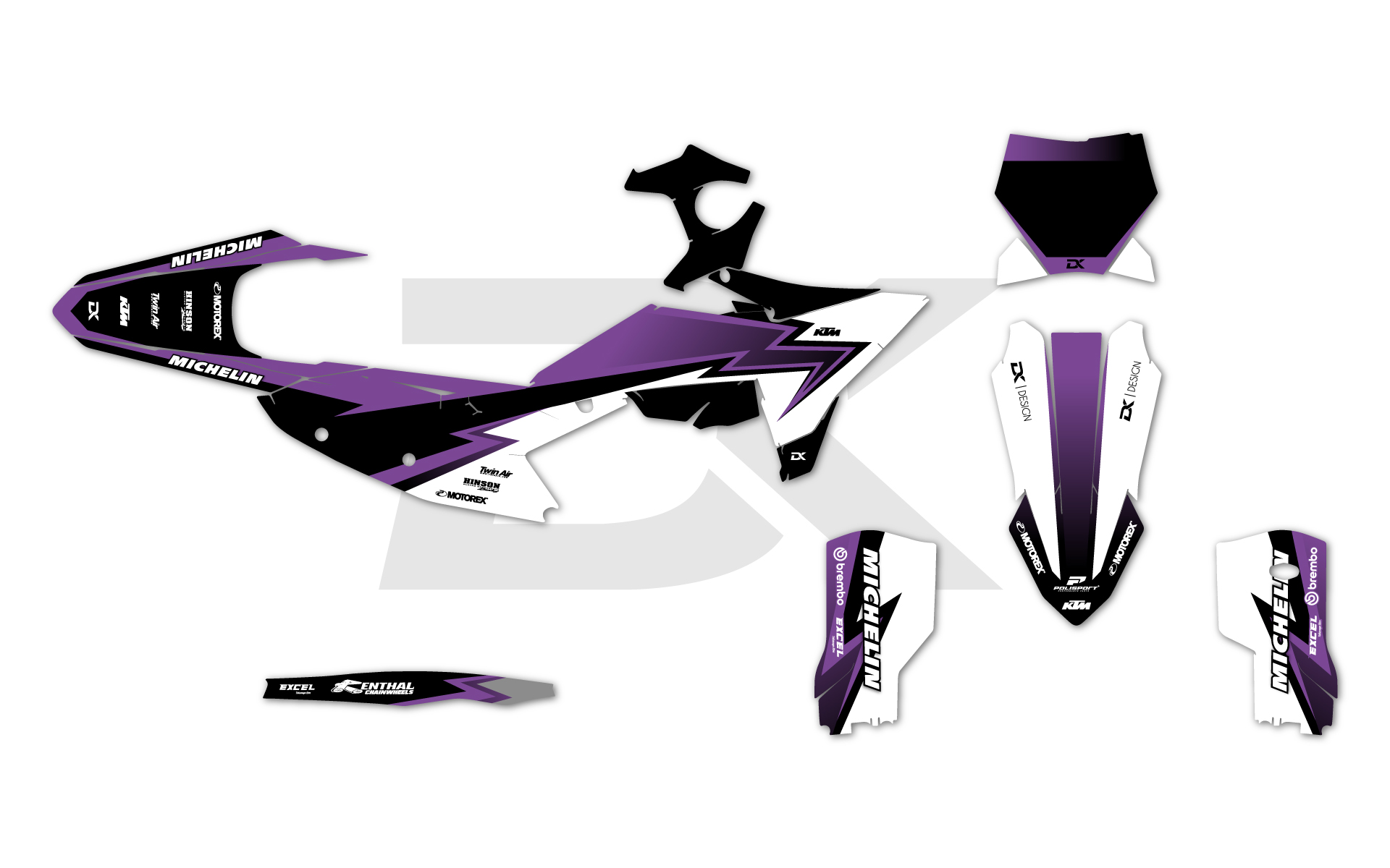 KIT DECO KTM SX / SXF - VOLTAGE BLANC