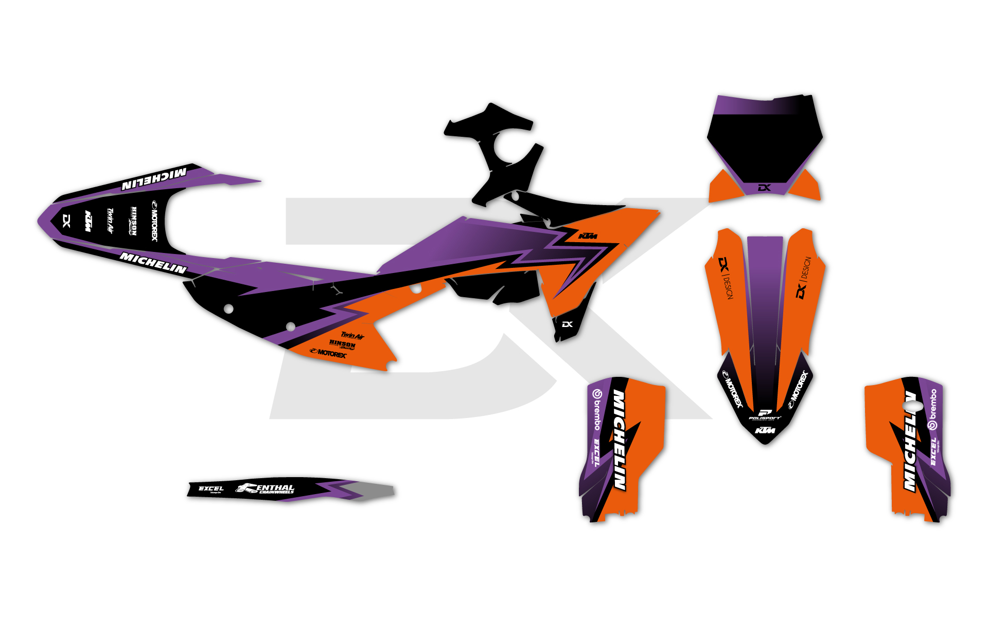 KIT DECO KTM SX / SXF - VOLTAGE ORANGE