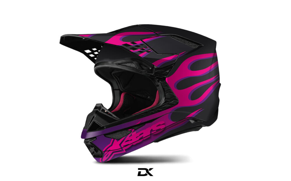 KIT DECO CASQUE ALPINESTARS SM 8 - 10 FIRESTORM ROSE