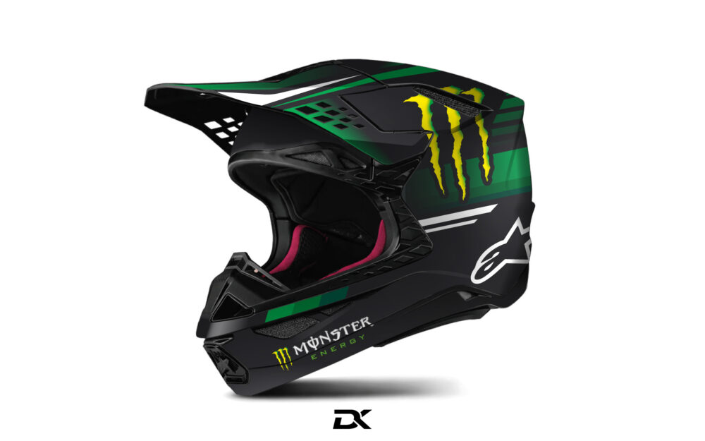 KIT DECO CASQUE ALPINESTARS SM 8 - 10 MONSTER VERT