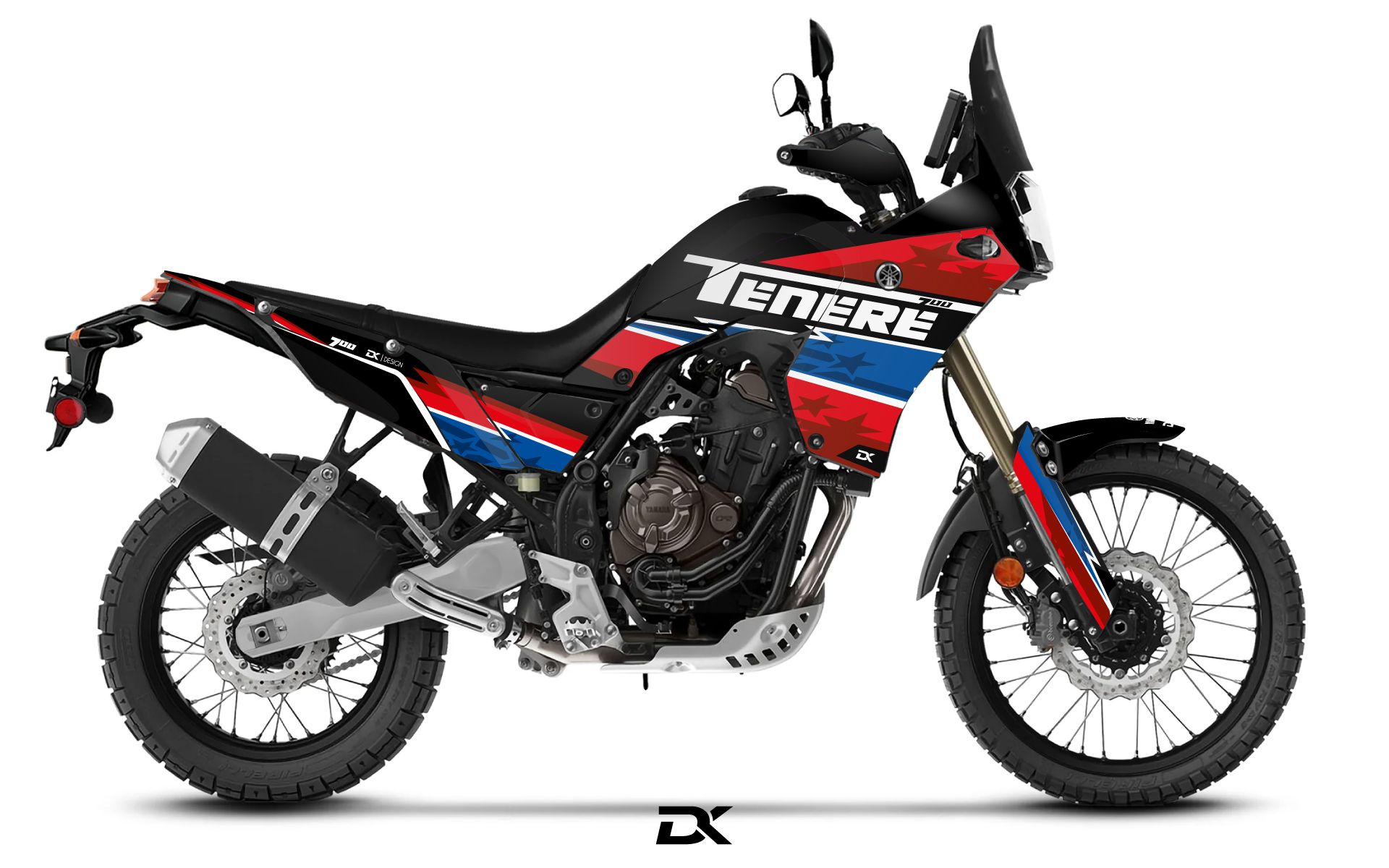 Kit Déco Routière TENERE 700 STARS Rouge