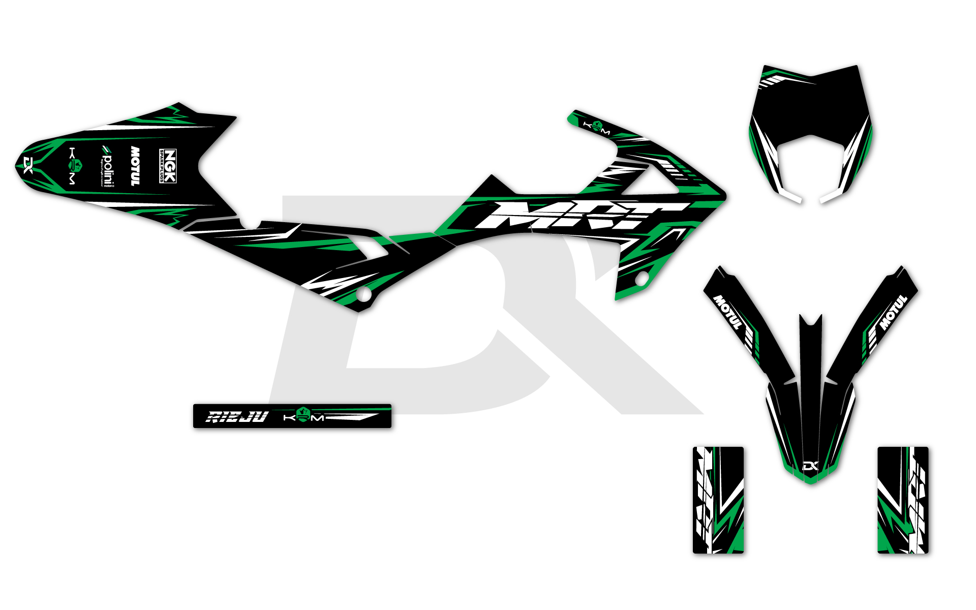 Kit Déco 50cc RIEJU MRT Pro Nocturn Vert