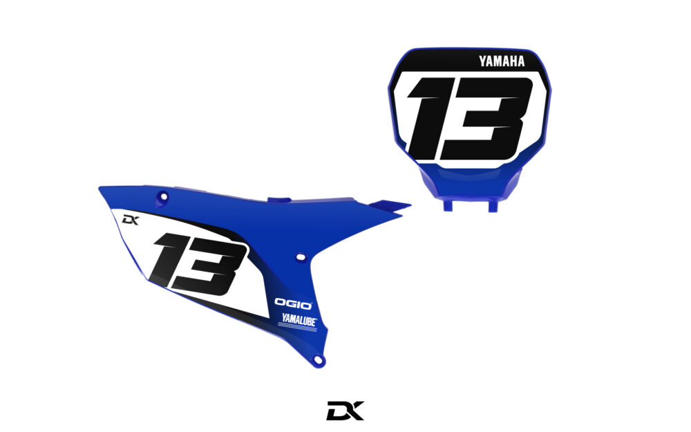 Kit fonds de plaques yamaha YZ / YZF flatline bleu