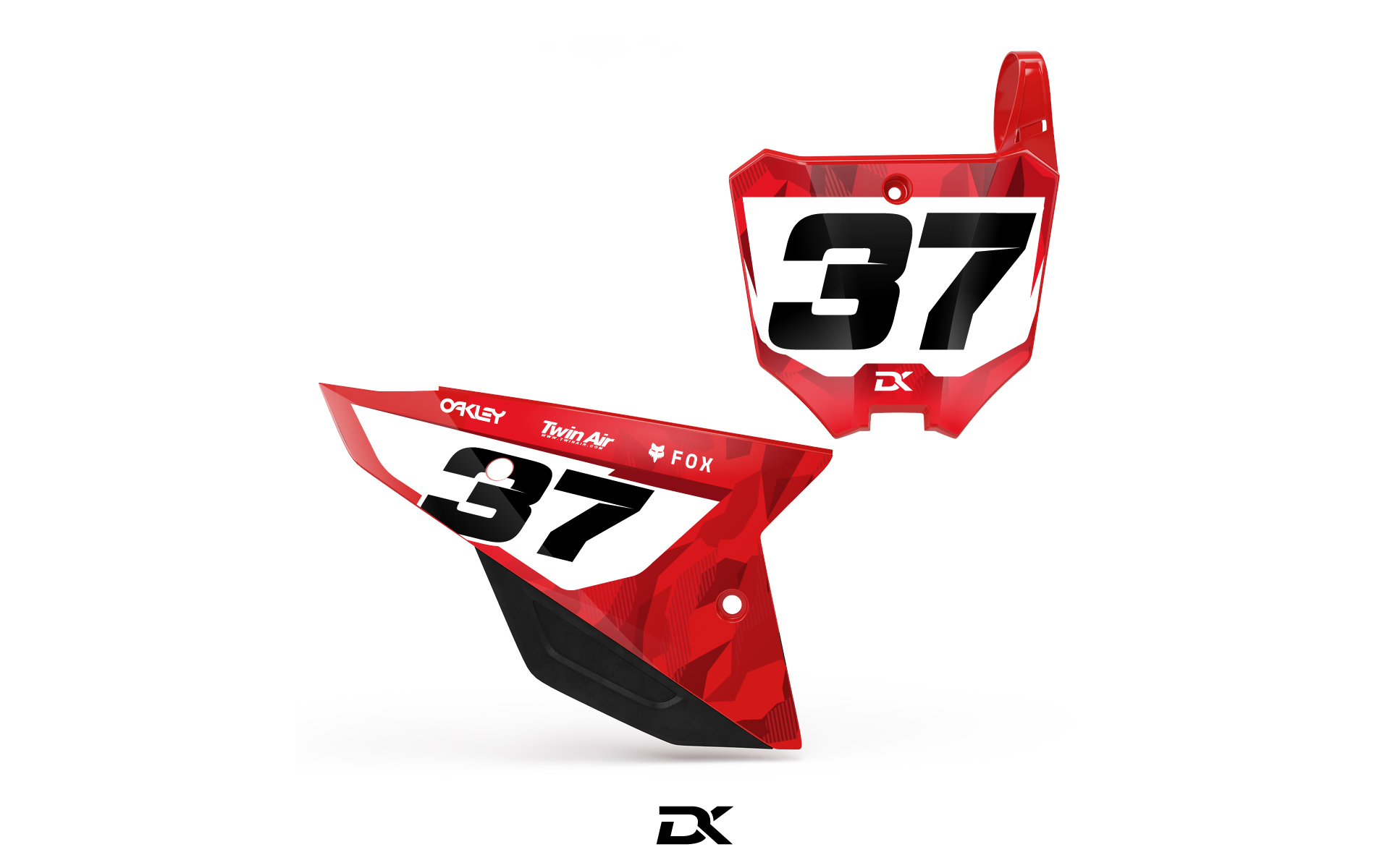 Kit Fonds de Plaques Honda 450 CRF REDCAMO ROUGE