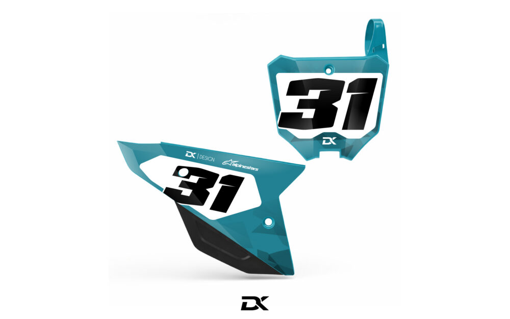 Kit Fonds de Plaques Honda 450 CRF VERDE Turquoise