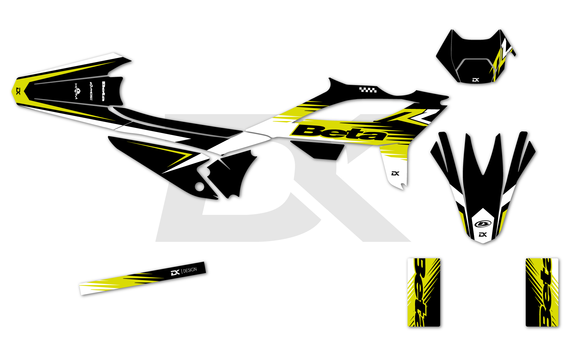 Kit déco 50cc Beta Shard Blanc