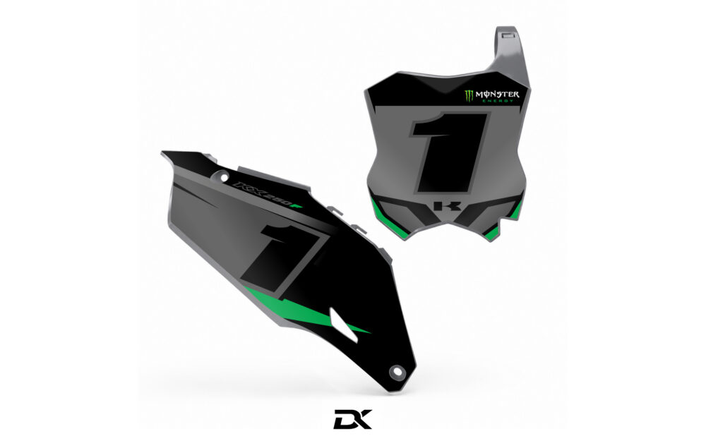 Kit fond de plaques Kawasaki KX / KXF Grey