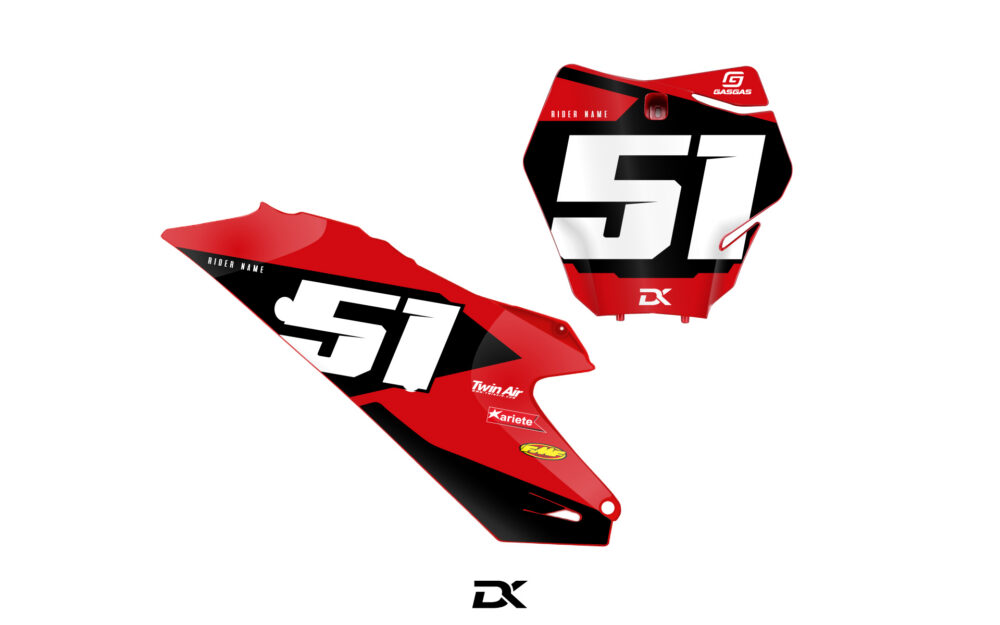 Kit Fonds de Plaques MC / MCF Gasgas first Rouge