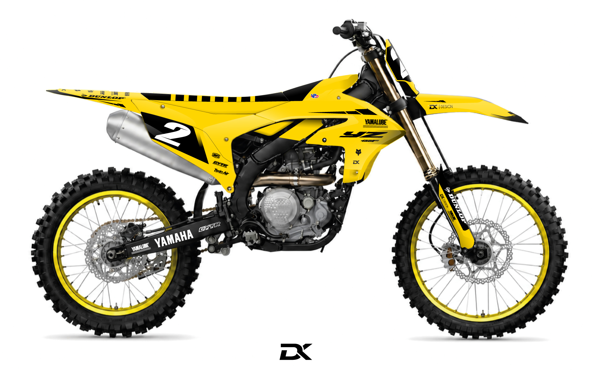 Kit Déco Yamaha 250 yzf / 450 yzf Velocity Jaune