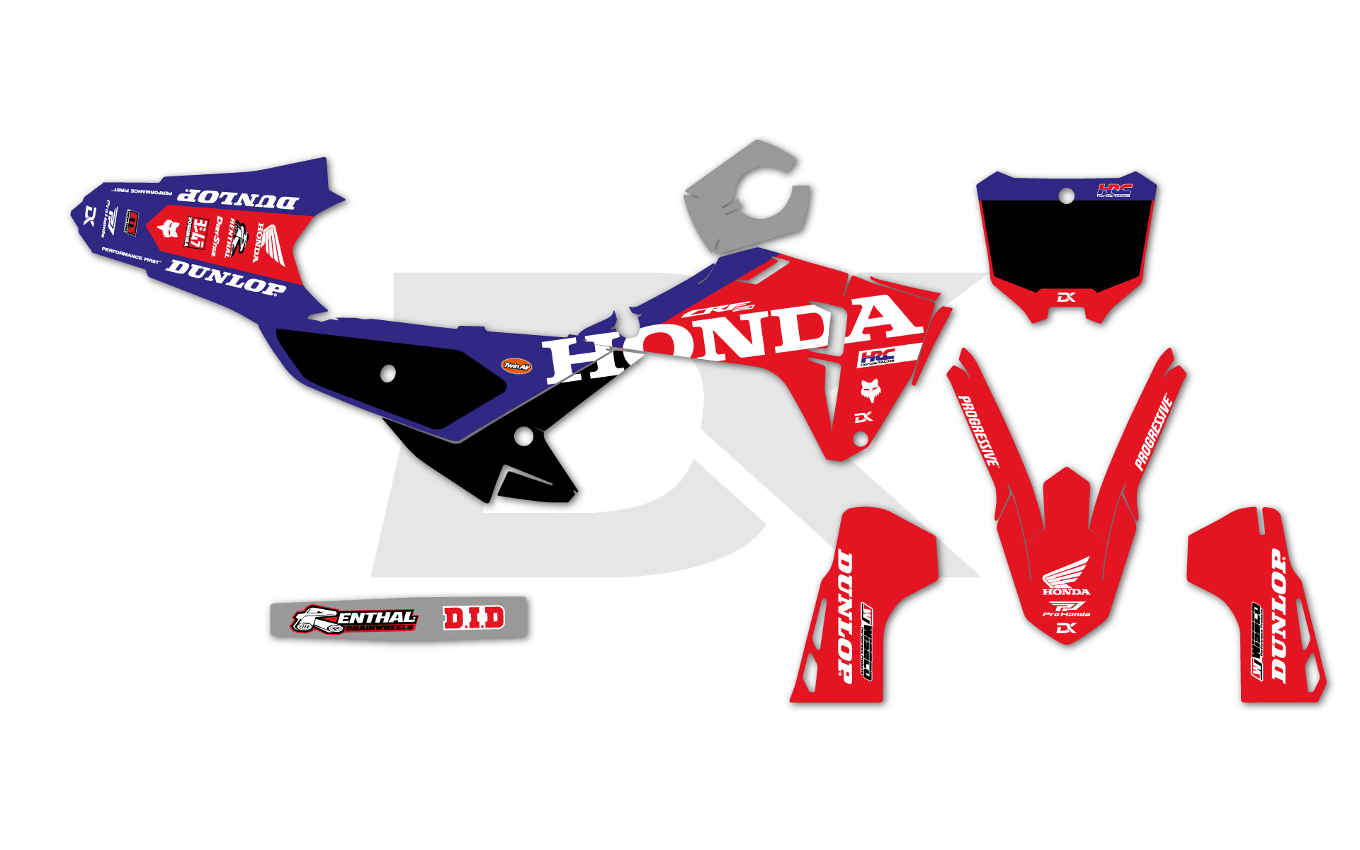 KIT DECO HONDA 250 CRF 2025 - 2026 BLUE27