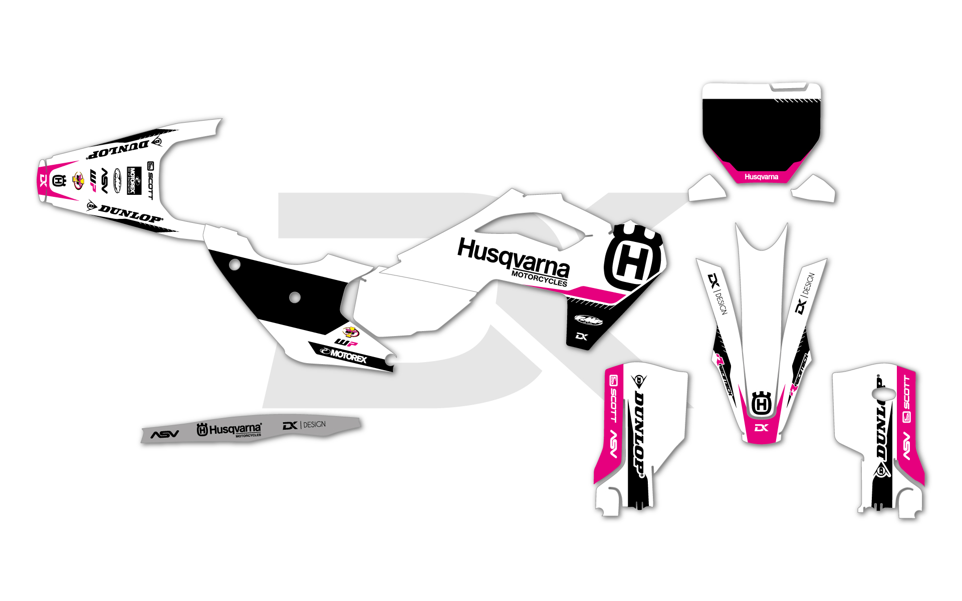 KIT DECO HUSQVARNA TC / FC / FE INFINITE ROSE