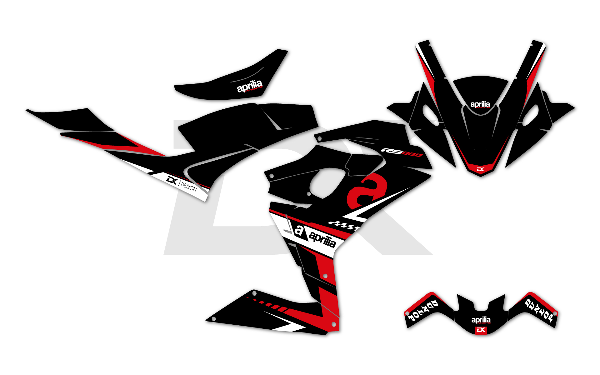KIT DECO ROUTIERE APRILIA RS 660 ( 2020 - 2024 ) IMPERIA Rouge